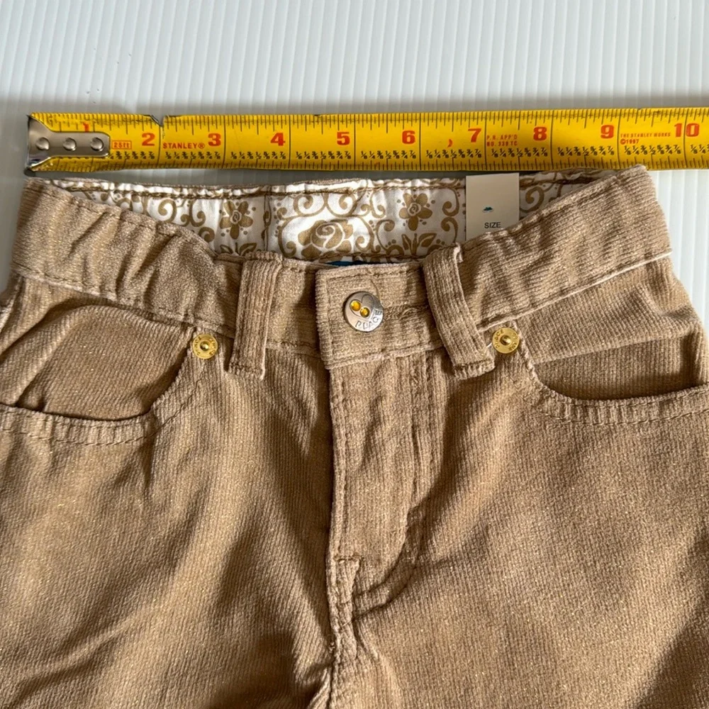 The Children’s Place light tan with gold glitter corduroy pants. Girls size 3T